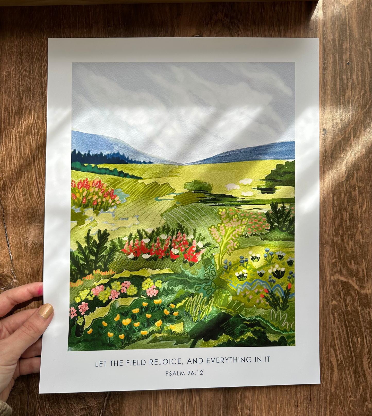 “Rejoicing Fields” Psalm 96:12 Art Print